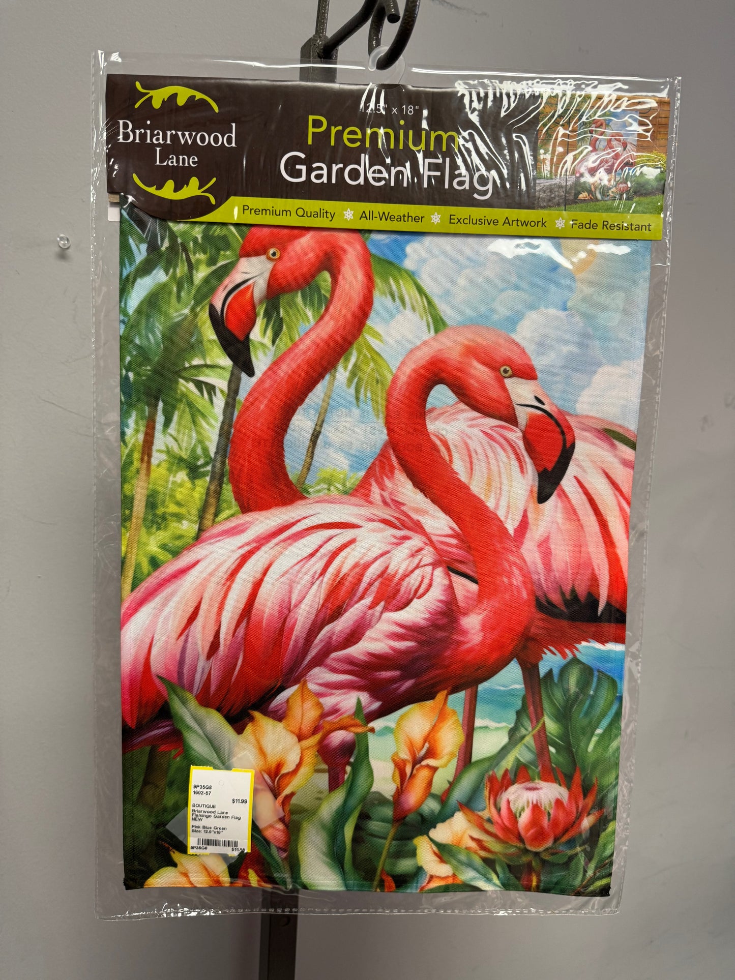Briarwood Lane Flamingo Garden Flag Size 12.5”x18” New