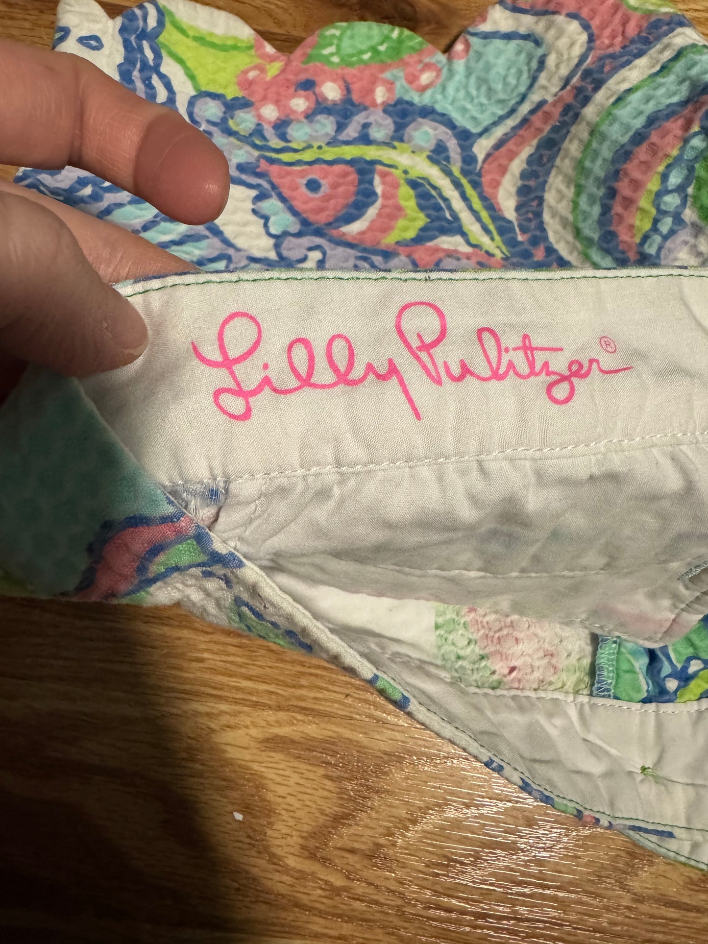 Lilly Pulitzer The Buttercup Scalloped Multicolored Shorts Women’s size 0