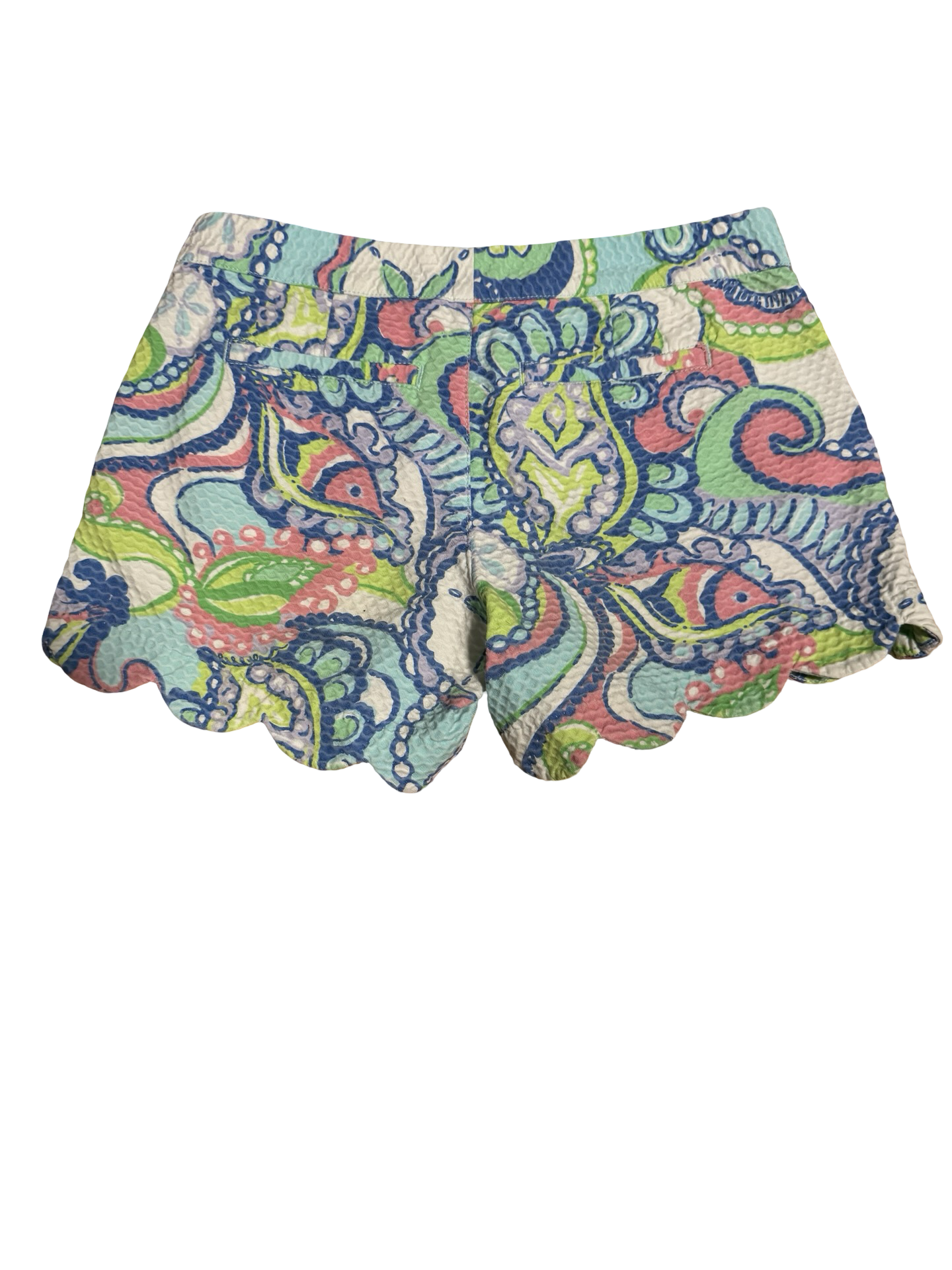 Lilly Pulitzer The Buttercup Scalloped Multicolored Shorts Women’s size 0